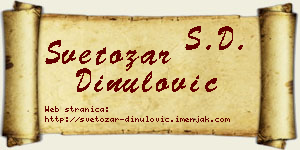 Svetozar Dinulović vizit kartica